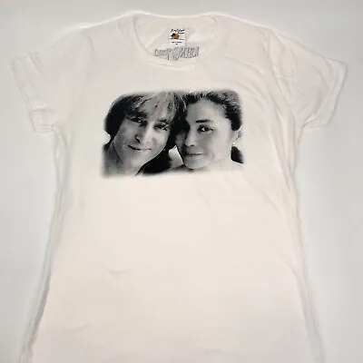 John Lennon & Yoko Ono T-Shirt Size XL Allan Tannenbaum Photo The Beatles • £5.78