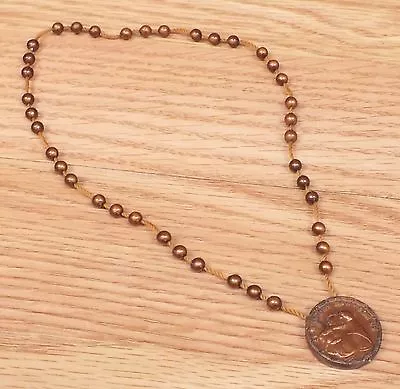 St. Anthony Pray For Us St. Lawrence Seminary Mt. Calvary Copper Tone Rosary  • $39.08