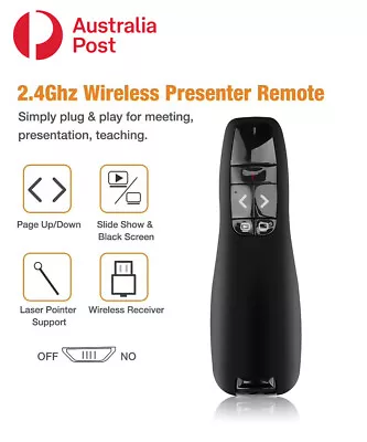 R400 2.4GHz Laser Pointer Pen USB Wireless Presenter PPT Power Point Presenter • $18.95