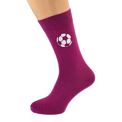Football Design Maroon Cranberry Mens Socks  • $6.63