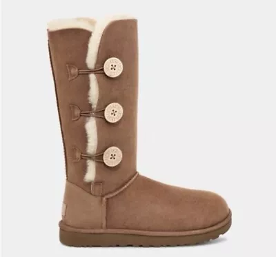 Authentic UGG Bailey Button Triplet II Boot Chestnut – 9 US • $180