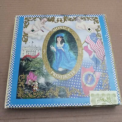 EMPTY Vintage Monica Lewinsky Presidente Wood Cigar Box Bill Clinton Hillary • $59.95