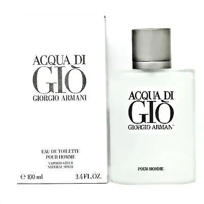 Giorgio Armani Aqua Di Gio Men 3.4 Oz EDT Aquatic Fresh Fragrance New • $29.99