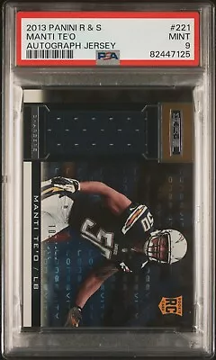 2013 Panini Rookies & Stars 221 Manti Te'o Autograph Jersey Psa 9 #105/299 • $109.95