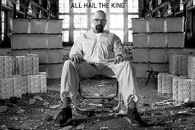 Walter White Breaking Bad Poster All Hail The King ~ Print Wall Art Memorabilia • $18.95