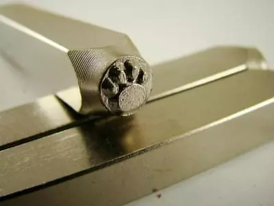  Paw Print Solid  1/4 -6mm-Large Stamp-Metal-Hardened Steel-Gold & Silver Bars • $19.95