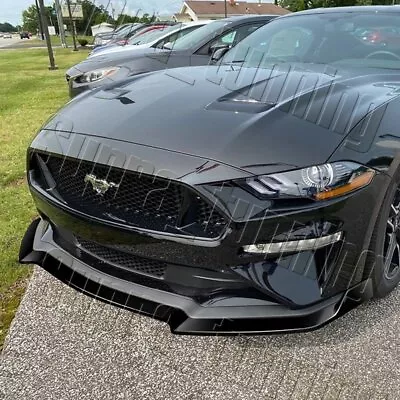$75.79 • Buy Painted Black For 18-23 Ford Mustang GT-Style Front Bumper Splitter Spoiler Lip