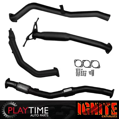 3 Inch Exhaust For Nissan Navara D22 Exhaust 3L 2003 -2015 With Cat & Hotdog Blk • $755