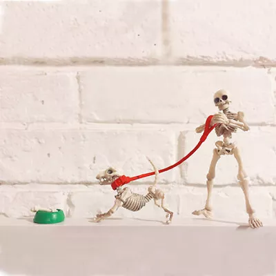 Miniature Skeleton Dog Dollhouse Handmade White Skeleton Dog Plastic Dolls  • $9.13