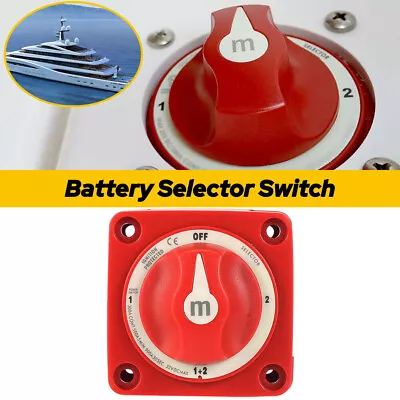 6007 M-Series Mini Dual Battery Switch Selector 4 Position Marine Boat • $19.99