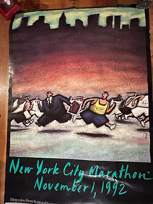 New York City Marathon Poster November 1 1992 • $75