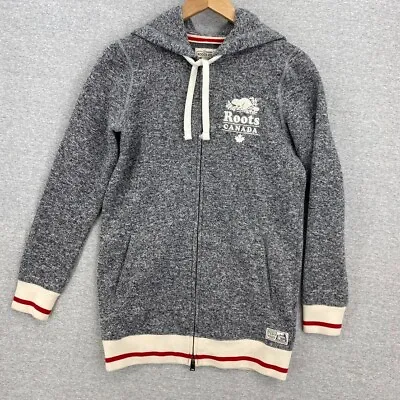 Genuine Roots Cabin Canada Sweater Jacket Grey Sock Monkey Knit Zip Up Hoodie • $19.99