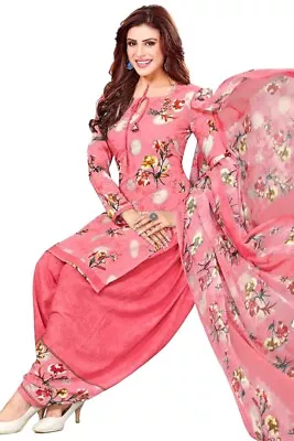 Pakistani Punjabi Suit Synthetic Crepe Ready Made Material Salwar Kameez Indian  • £27.59