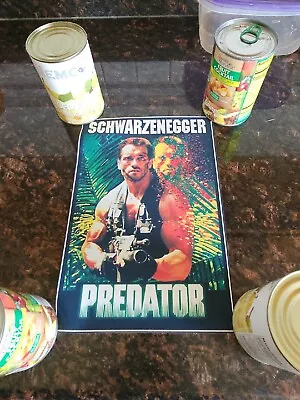 Vinyl Cloth 11 3/4  X 8   Schwarzenegger Predator  Movie Poster Framed • $12