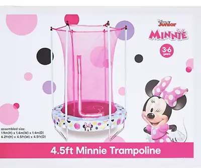 $199.99 • Buy Disney Minnie Mouse Junior Trampoline 4.5ft  140cm Dia 1.9m H With Safety Net