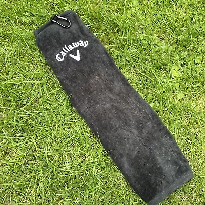 Callaway Golf Folded Towel 19” X 12” Black • £9.99