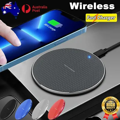 Qi Wireless Charger FAST Charging Pad For IPhone 15 14 13 12 Pro Samsung S23 S22 • $14.99