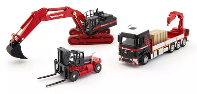 For Mammoet Excavator Forklift And Truck 3 Vehicle Set 1/87 DIECAST MODEL TRUCK • $285.39