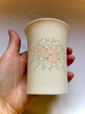 Vintage Hadida Bathroom Floral Ceramic Beaker • £5