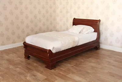 Mahogany Sleigh Bed Frame Low Footboard | Wooden Sleigh Bed | 5 Sizes | B010 NEW • £695