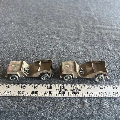 Pair Of IDEAL Plastic Toy ARMY Military Jeep PARTS • $10