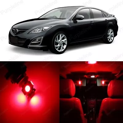 11 X Red LED Interior Lights Package For 2009 - 2013 Mazda 6 + PRY TOOL • $11.99