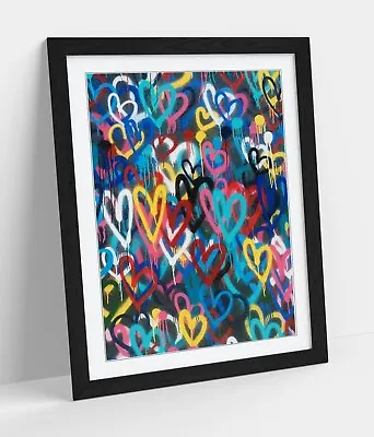 Banksy Love Wall Portrait-art Framed Poster Picture Print-rainbow Multi Colour • £19.99