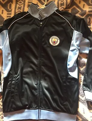 Manchester City Futbol/Soccer Full Zippered Jacket Size Adult Medium Euc! • $22.99