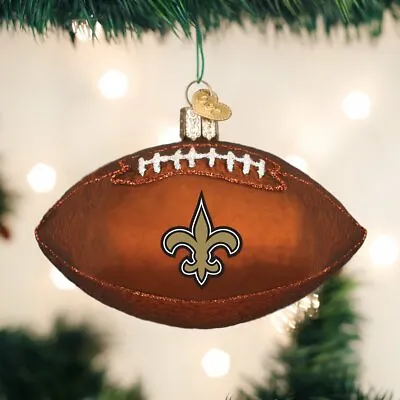$11.99 • Buy NEW ORLEANS SAINTS FOOTBALL GLASS Ornament 3.5  OLD WORLD CHRISTMAS