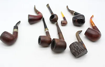 X9 Vintage Antique Estate Pipes Inc Calabash Cesare Barontini Rohdesian Etc • £57.59