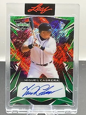 Miguel Cabrera Orange Shimmer 4/7 Auto - 2023 Leaf Vibrance #BA-MG1 • $7.50