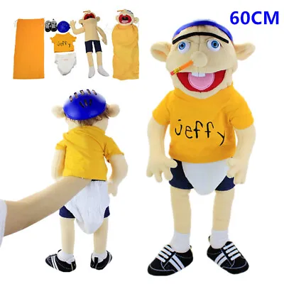 40/60cm Jeffy Puppet Hat Hand Jeffy Plush Cosplay Toy Game Stuffed Doll Kid Gift • £16.44