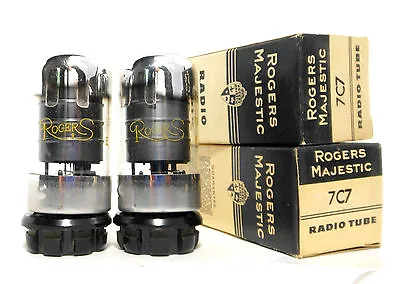 Matched PAIR NOS 7C7 Vacuum Tubes Rogers Majestic 1949 Darkvoice 337 Driver • $10.16