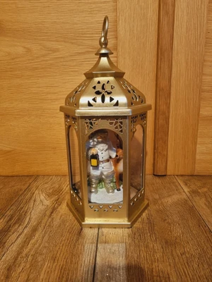 Christmas Lantern With Santa And A Reindeer Inside • £12