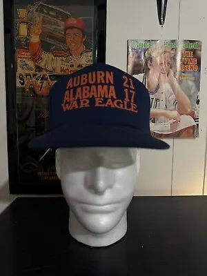 Vintage 1986 Auburn Tigers Vs. Alabama Crimson Tide Hat Cap Navy Blue Iron Bowl • $20.79