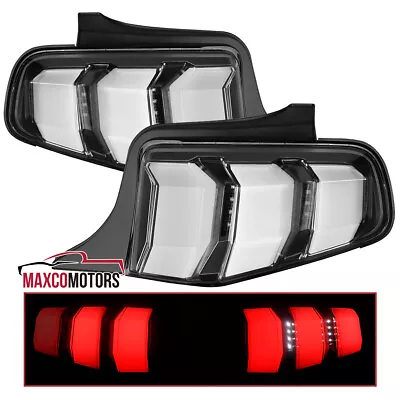 Black Tail Lights Fits 2010-2012 Ford Mustang LED Sequential Signal Lamps 10-12 • $270.49