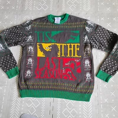 $19.99 • Buy Game Of Thrones Sweater Ladies XL Grey Long Sleeve Ugly Christmas Sweater HBO
