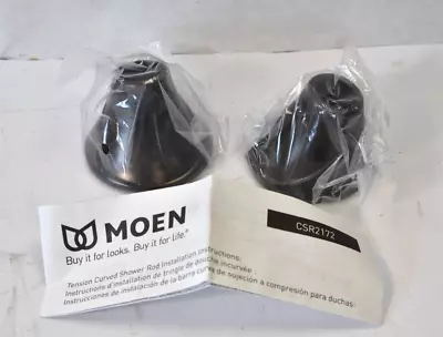 Moen Tension Curved Shower Rod End Caps 2 Pack Replacement Parts For CSR2172 • $17.99