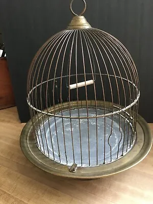 Victorian Brass Bird Cage • $75