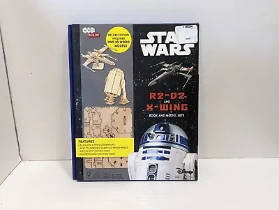 R2-D2 & X-Wing Star Wars Book And Wood Toys Model Kit Sets Incredi Builds NEW • $17.49