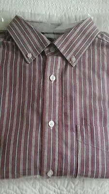 £6.99 • Buy BHS ATLANTIC BAY * Men's Oxford Striped Long Sleeve Shirt * Size 44/46  Chest