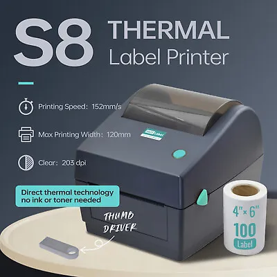 $129.49 • Buy 【HotLabel ®Upgraded】Label Printer Maker Thermal Shipping Address Barcode 150*100