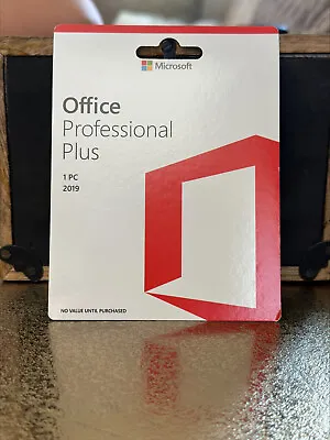 Microsoft Office Professional Plus 2019 1 User Pc Sealed Card • $41.98