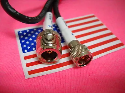 $9.95 • Buy 20   N Female To Mini UHF Male Straight RG58 Cable Jumper Pigtail  MADE IN USA