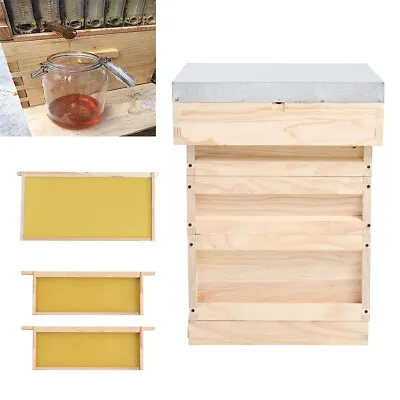 National Wood Bee Hive House Brood/Super Box Beekeeper Beekeeping Beehive Frame • £35.95