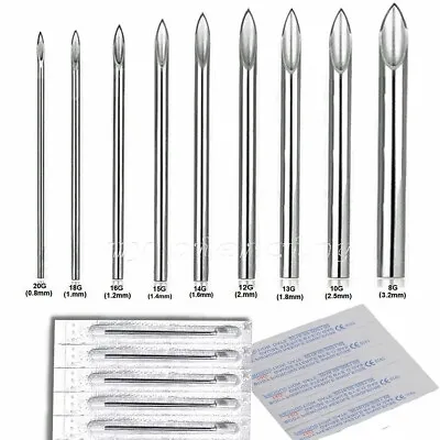 5pcs. Pre-Sterilized Disposable 316L Surgical Steel Body Piercing Needles • $3.70