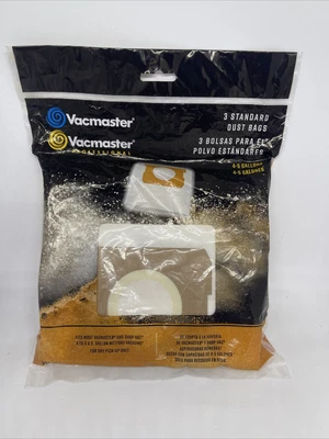 $7.99 • Buy Vacmaster Dust Bags 3 Pack Vacuum 4-5 Gallons Dry For Vacmaster & Shop Vac