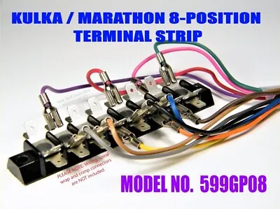 KULKA MARATHON 8-POSITION TERMINAL STRIP WITH QUICK CONNS MODEL No. 799GP08 • $3.74