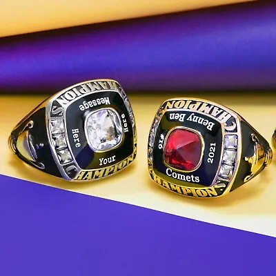 Custom Text And Color Championship Ring - Football Baseball Basketball Esport • $30.15