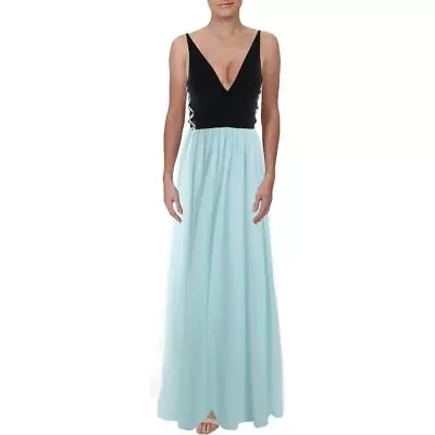 Blondie Nites Womens Green Rhnestone Prom Evening Dress Gown Juniors 5  9605 • $4.99